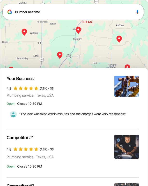 Local SEO rankings serp